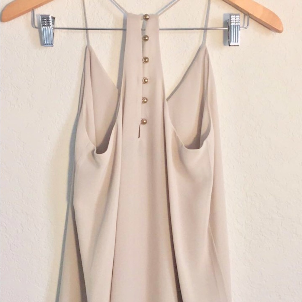 Cream top with gold buttons